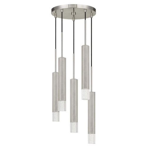 Cal Lighting Troy LED Dimmable 5-Light Pendant with Glass Diffuser - FX-3723-5P-BS