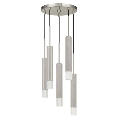 Cal Lighting Troy LED Dimmable 5-Light Pendant with Glass Diffuser - FX-3723-5P-BS