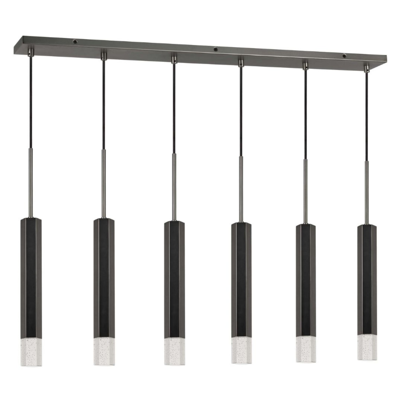 Cal Lighting Troy LED Dimmable 6-Light Pendant with Glass Diffuser - FX-3723-6P-BS