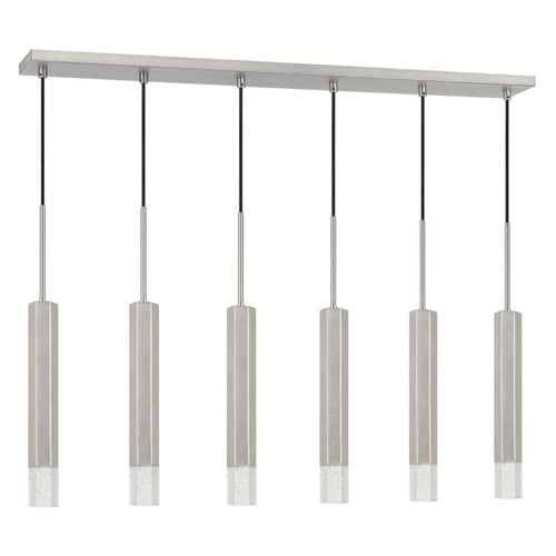 Cal Lighting Troy LED Dimmable 6-Light Pendant with Glass Diffuser - FX-3723-6P-BS