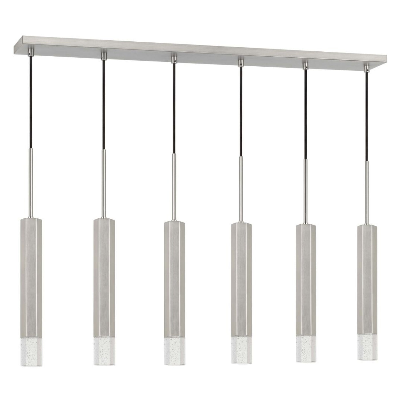Cal Lighting Troy LED Dimmable 6-Light Pendant with Glass Diffuser - FX-3723-6P-BS