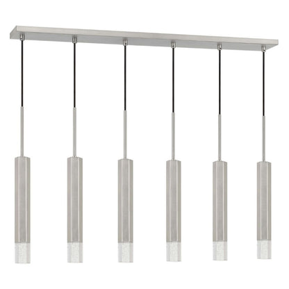 Cal Lighting Troy LED Dimmable 6-Light Pendant with Glass Diffuser - FX-3723-6P-BS