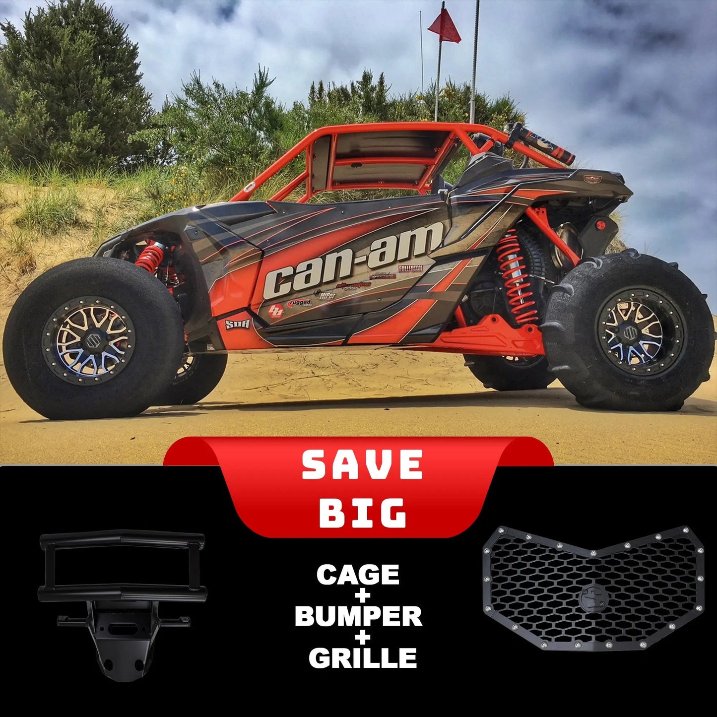 Sdr Motorsports X-3 Sport Shorty Cage | Can-Am Maverick X3 Works Package - 810301-PACKAGE