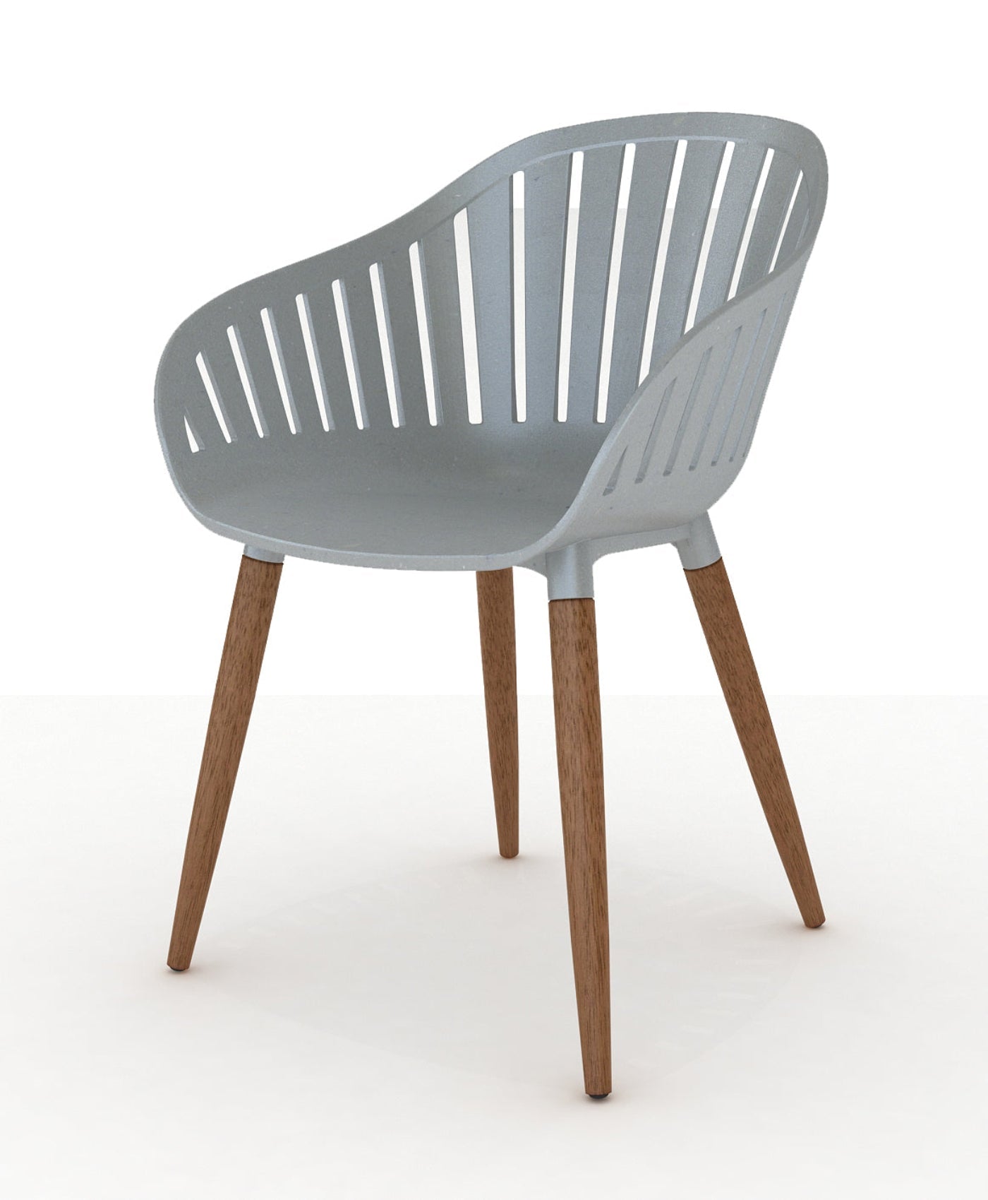Midtown Concept Cannes Grey Eucalyptus Indoor Dining Chair - 4PC - SC CANNES GR_WH PAR