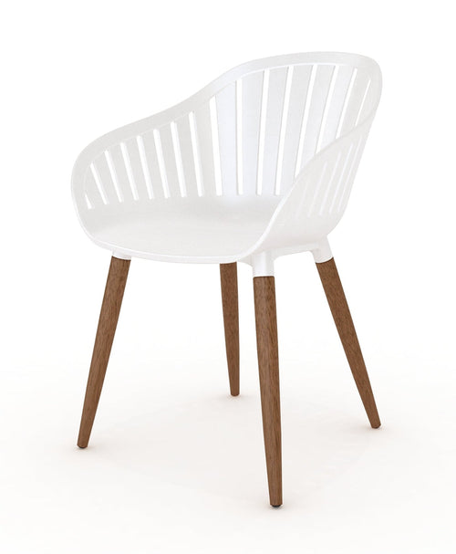 Midtown Concept Cannes White Eucalyptus Indoor Dining Chair - 4PC - SC CANNES GR_WH PAR Price