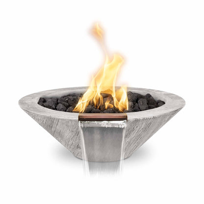 Cazo Wood Grain Fire & Water Bowl Ivory