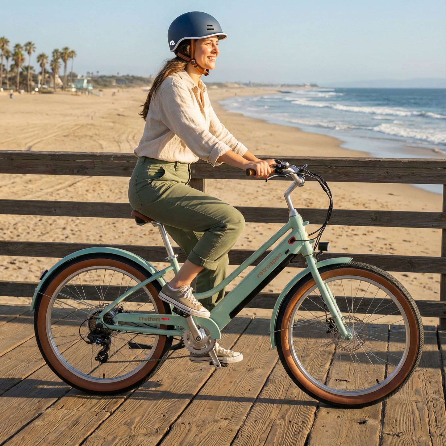 Retrospec Chatham Rev+ 2 Beach Cruiser Electric Bike - Step Through - 6745