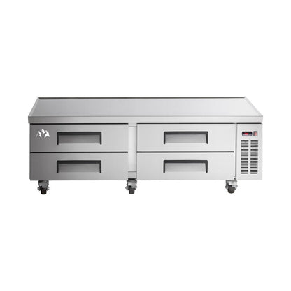 Chef AAA - Commercial 72" Chef Base Refrigerator 4 Drawer 1100lbs Capacity - TCB72-D4