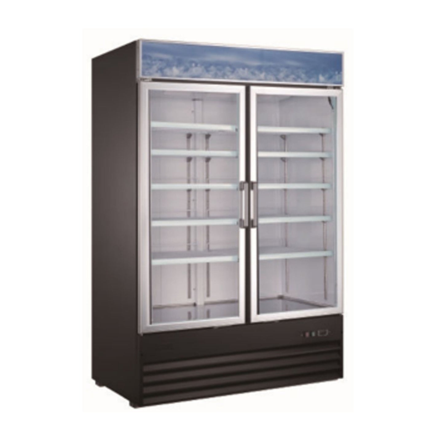 Chef AAA - Commercial 53" 2 Glass Door Merchandiser 45cu.ft. - G1.2BM2F-HC