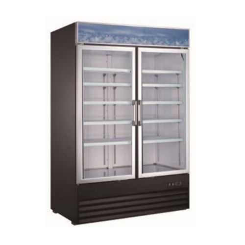 Chef AAA - Commercial 53" 2 Glass Door Merchandiser 45cu.ft. - G1.2BM2F-HC
