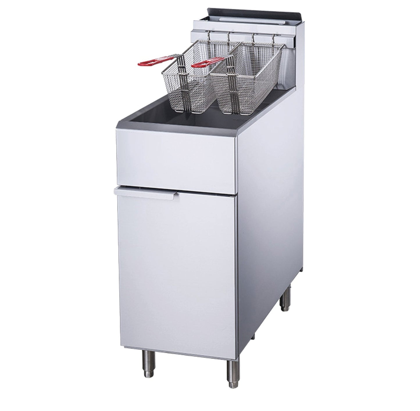 Chef AAA - TCF3-LPG Commercial 40lbs Liquid Propane Gas Fryer with 3 Tube Burners - TCF3-LPG