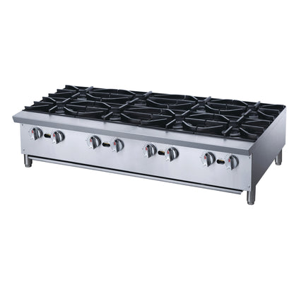 Chef AAA - Commercial 48" Hot Plate with 8 Burners NG - TCHPA48