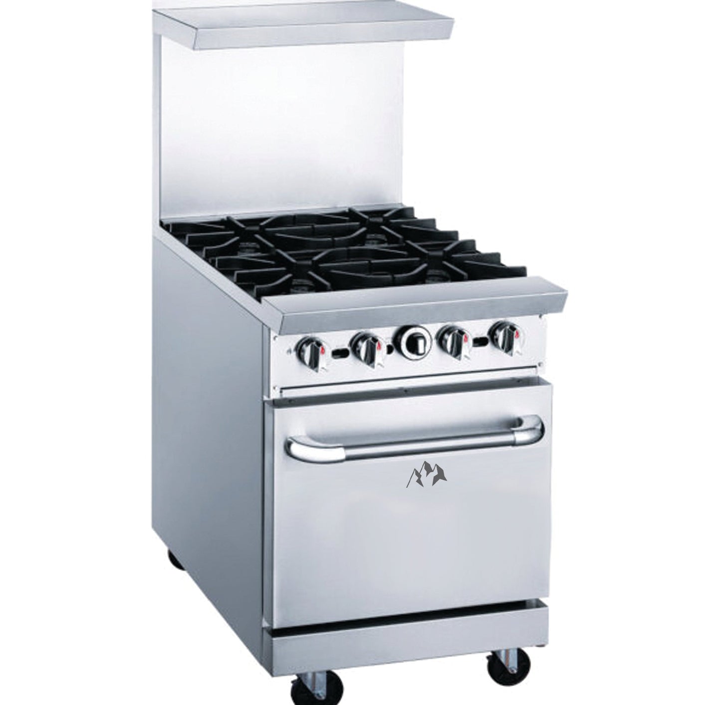 Chef AAA  Commercial 24" Oven Range Four Open Burners Natural Gas - TCR24-4B