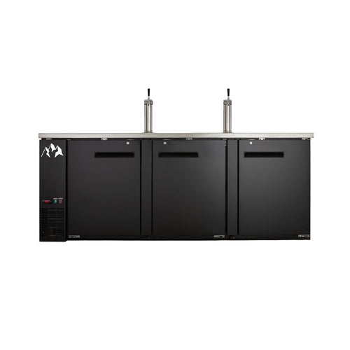 Chef AAA  Commercial 91" Kegerator / Beer Dispenser with (2) 1 Tap Towers - (4) 1/2 Keg Capacity 32 cu.ft. - UDD-4-HC
