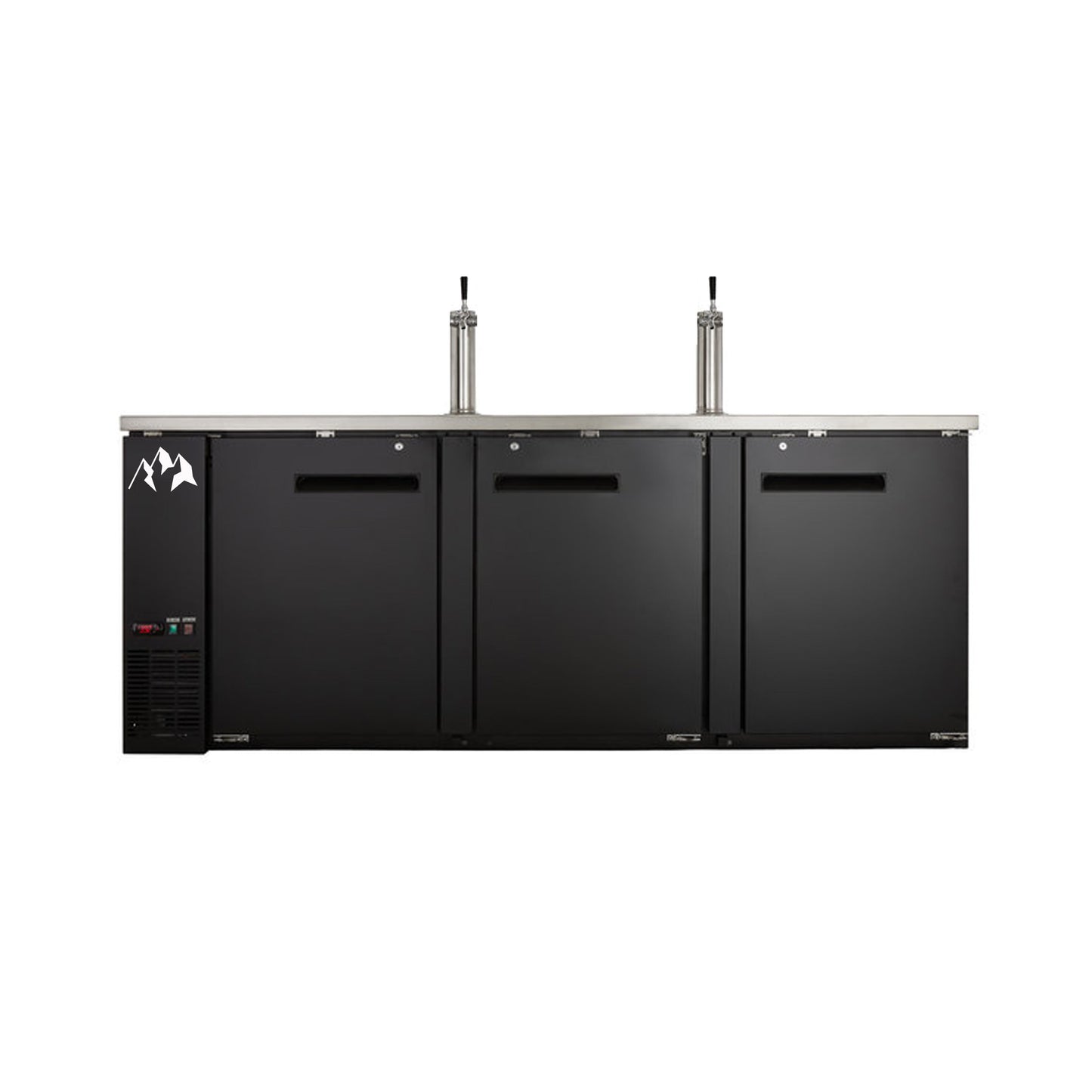 Chef AAA  Commercial 91" Kegerator / Beer Dispenser with (2) 1 Tap Towers - (4) 1/2 Keg Capacity 32 cu.ft. - UDD-4-HC