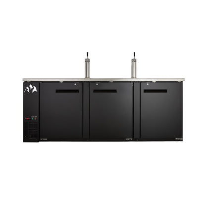 Chef AAA  Commercial 91" Kegerator / Beer Dispenser with (2) 1 Tap Towers - (4) 1/2 Keg Capacity 32 cu.ft. - UDD-4-HC