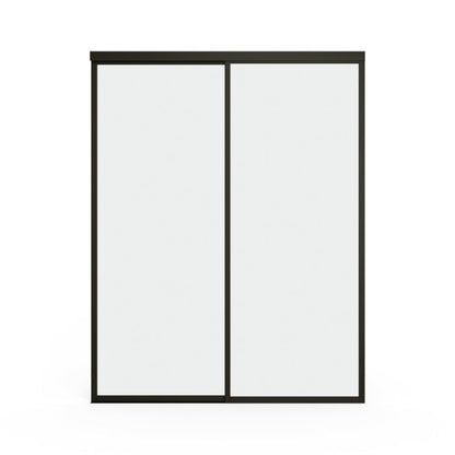 Doors22 60x80 Glass Sliding Room Divider Clear 2 panels - RDB60x80clear