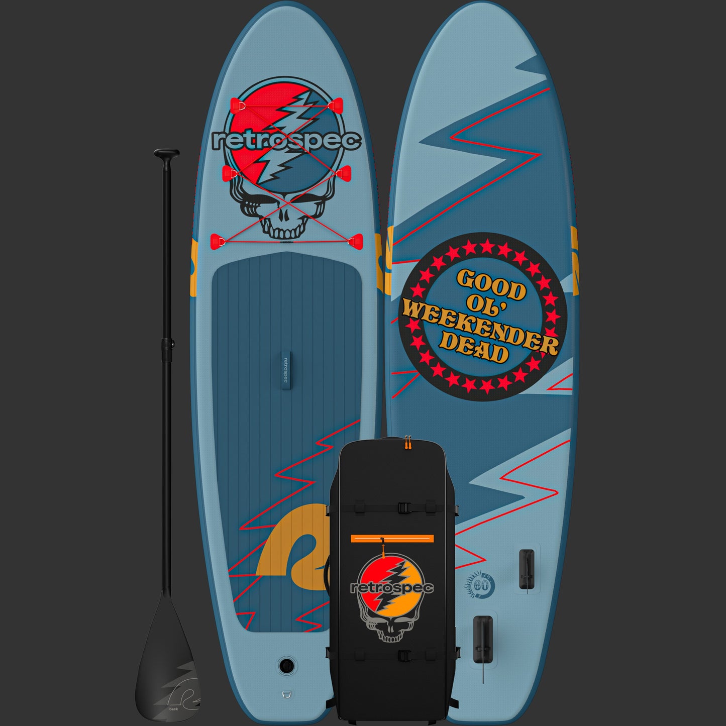 Retrospec Grateful Dead Weekender Inflatable Stand Up Paddle Board 10’6” - 6511