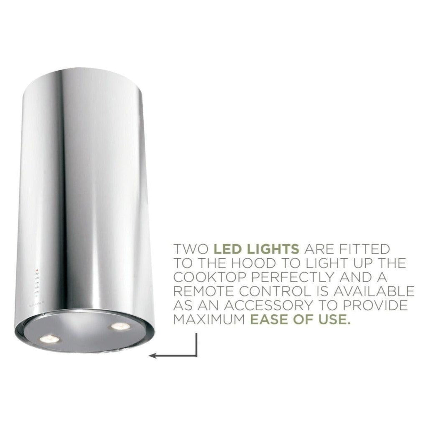 Faber Cylindra Isola 15 in. Island Mount Range Hood in Stainless Steel (CYLNIS15SS600) - CYLNIS15SS600