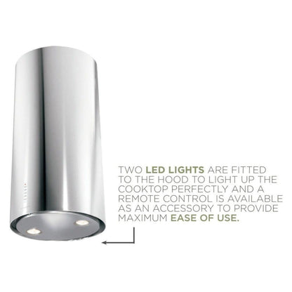 Faber Cylindra Isola 15 in. Island Mount Range Hood in Stainless Steel (CYLNIS15SS600) - CYLNIS15SS600