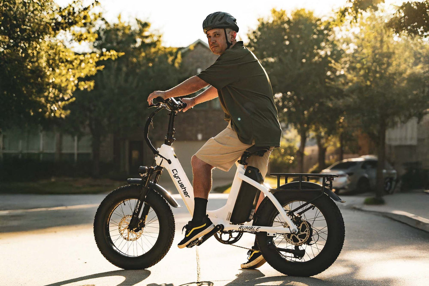 Cyrusher Rumble Step-Thru Fat Tire E-Bike - US-Rumble-WH