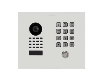 DoorBird D1101KH Classic Flush-Mount IP Video Door Station, 1 Call Button in Traffic White, RAL 9016