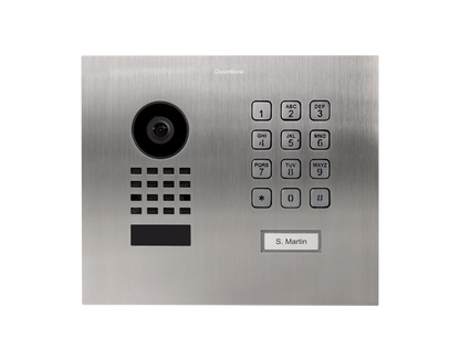 DoorBird D1101KH Modern Flush-Mount IP Video Door Station, 1 Call Button in Stainless Steel V4A