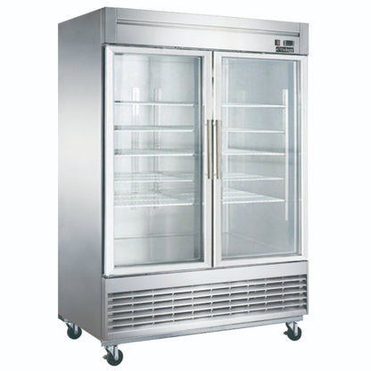 Chef AAA 55" 2 Glass Door Reach-in Freezer 40.72cu.ft NSF - KF-49BG