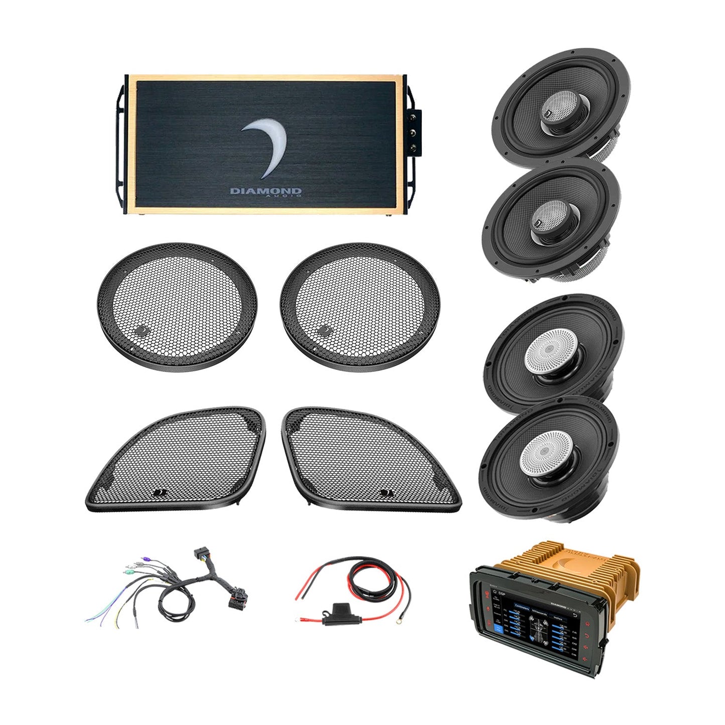 Diamond Audio 14 - 23 Harley Davidson Road Glide 4-Speaker System - DA1423RGTP3R