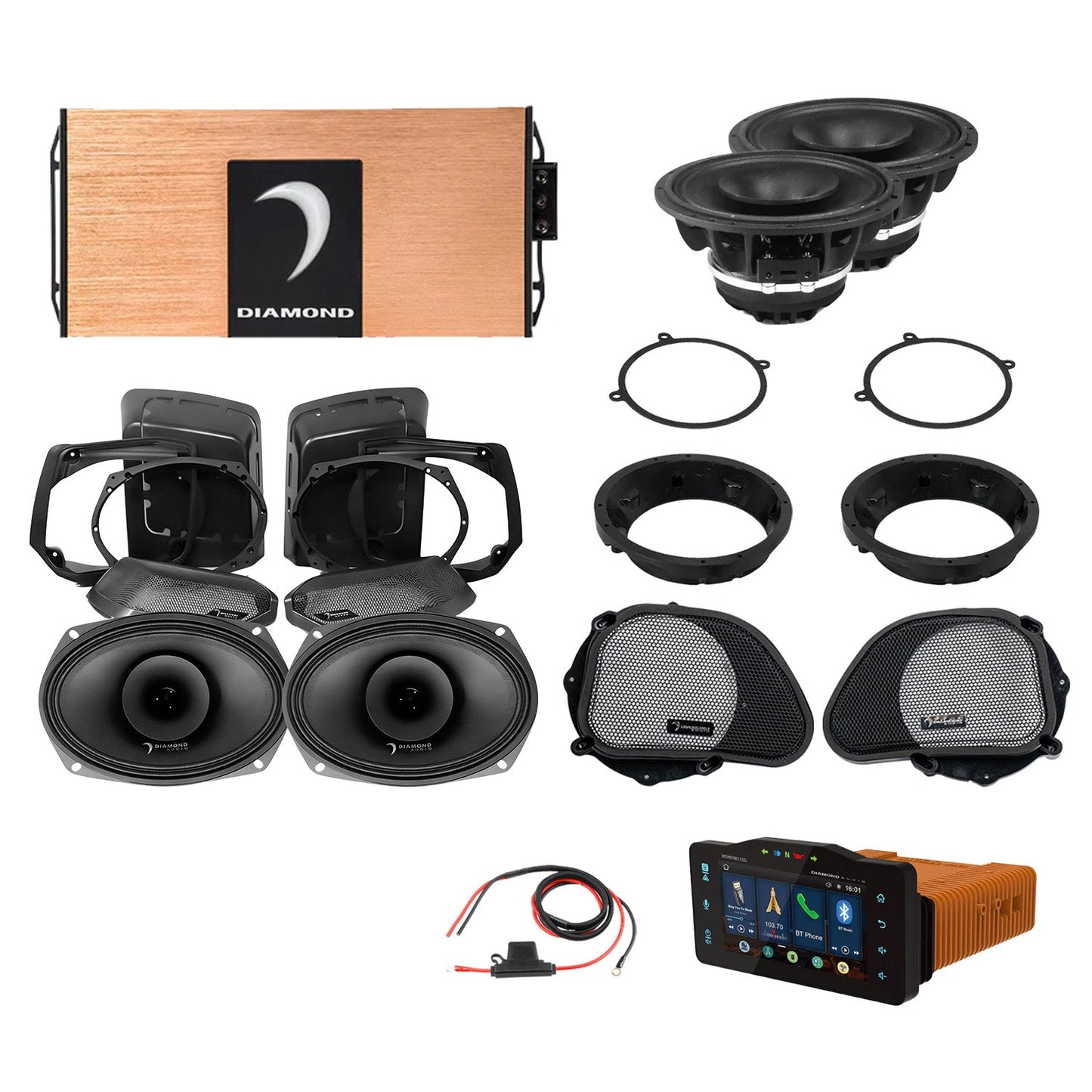 Diamond Audio 98 - 13 Harley Davidson Road Glide 4-Speaker System - DA9813RGSP4R