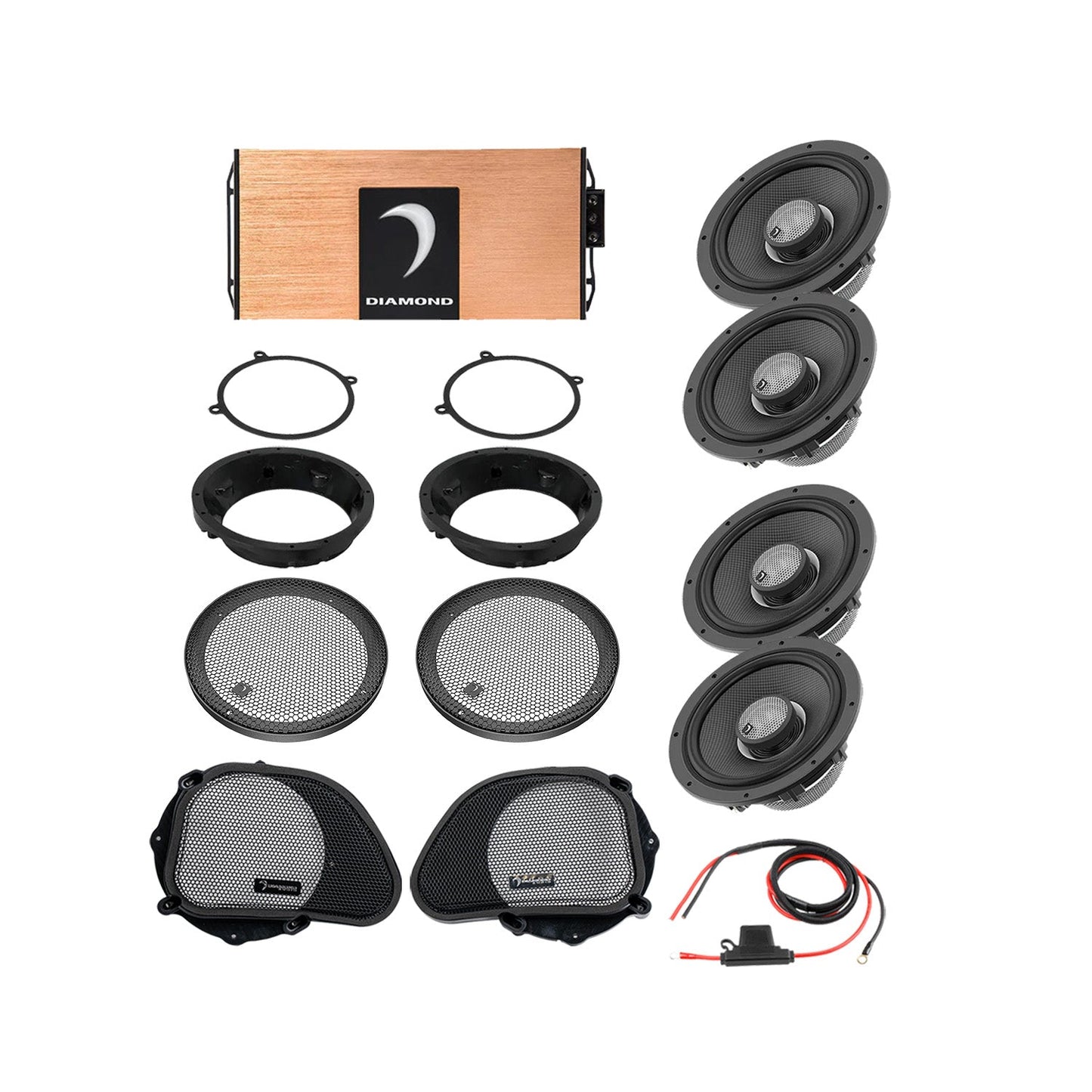 Diamond Audio 98 - 13 Harley Davidson Road Glide 4-Speaker System - DA9813RGTP1