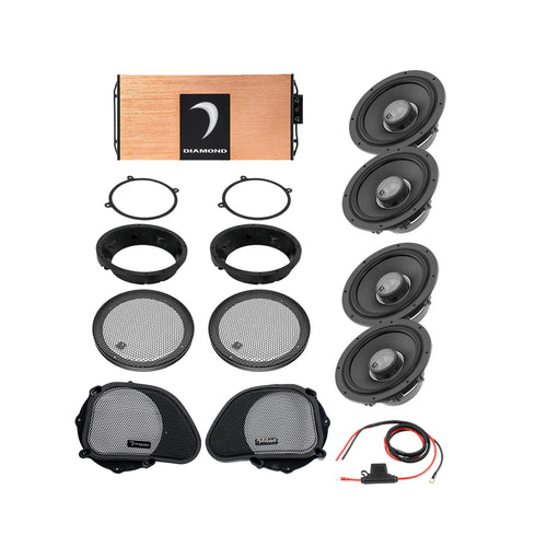 Diamond Audio 98 - 13 Harley Davidson Road Glide 4-Speaker System - DA9813RGTP1