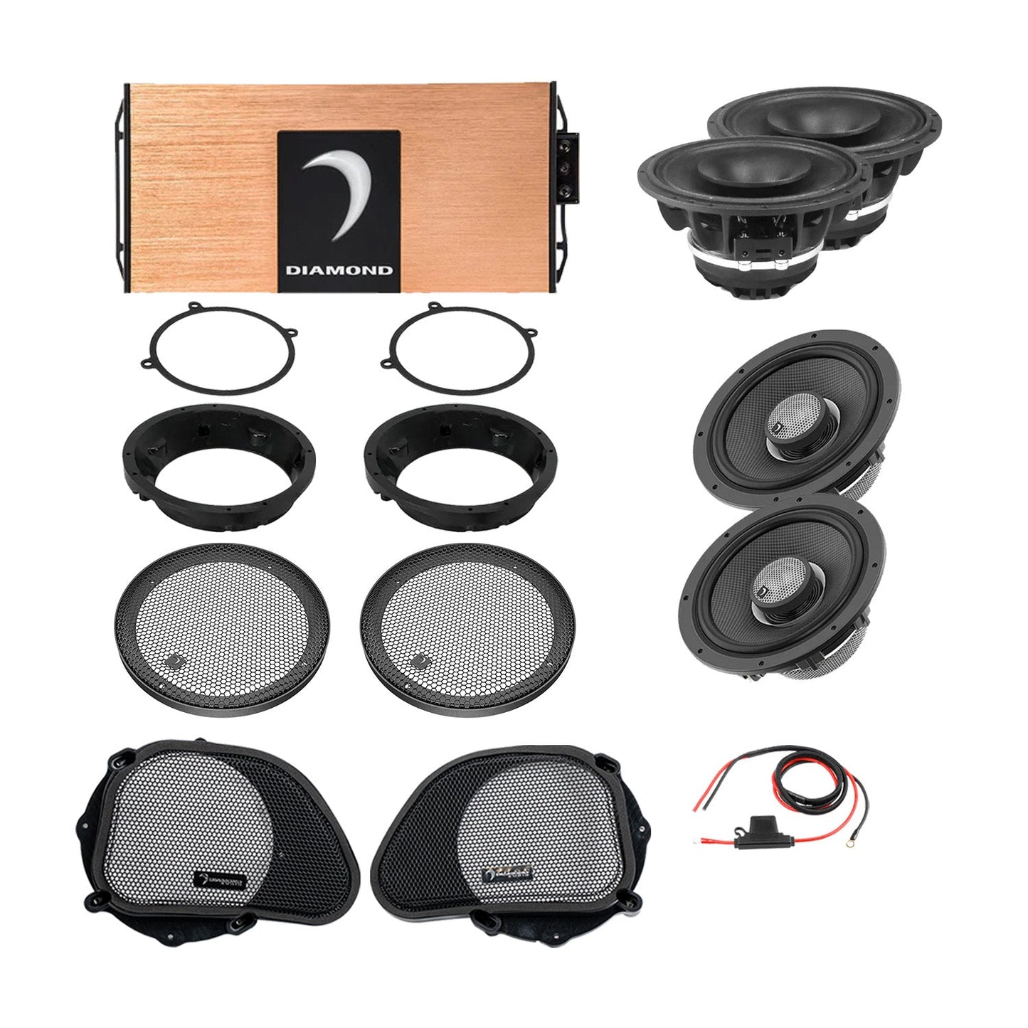 Diamond Audio 98 - 13 Harley Davidson Road Glide 4-Speaker System - DA9813RGTP2