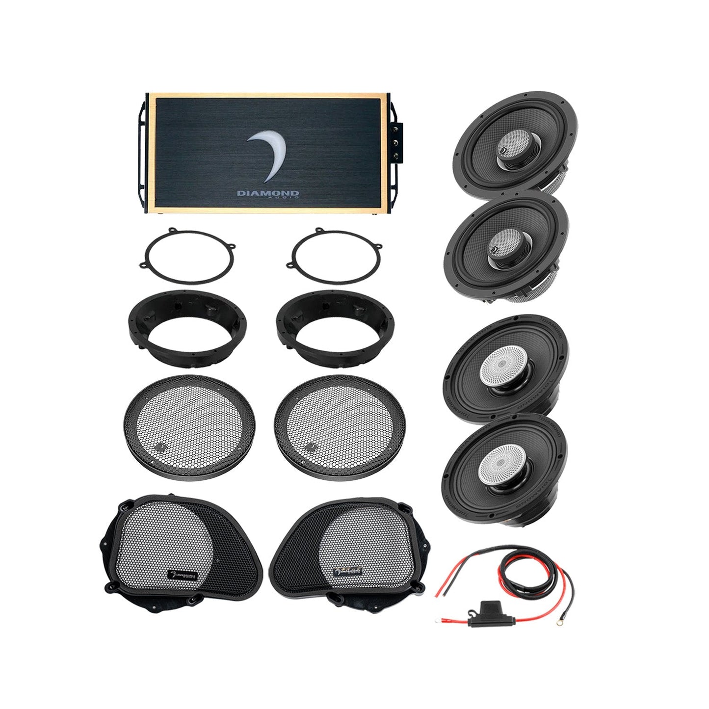 Diamond Audio 98 - 13 Harley Davidson Road Glide 4-Speaker System - DA9813RGTP3