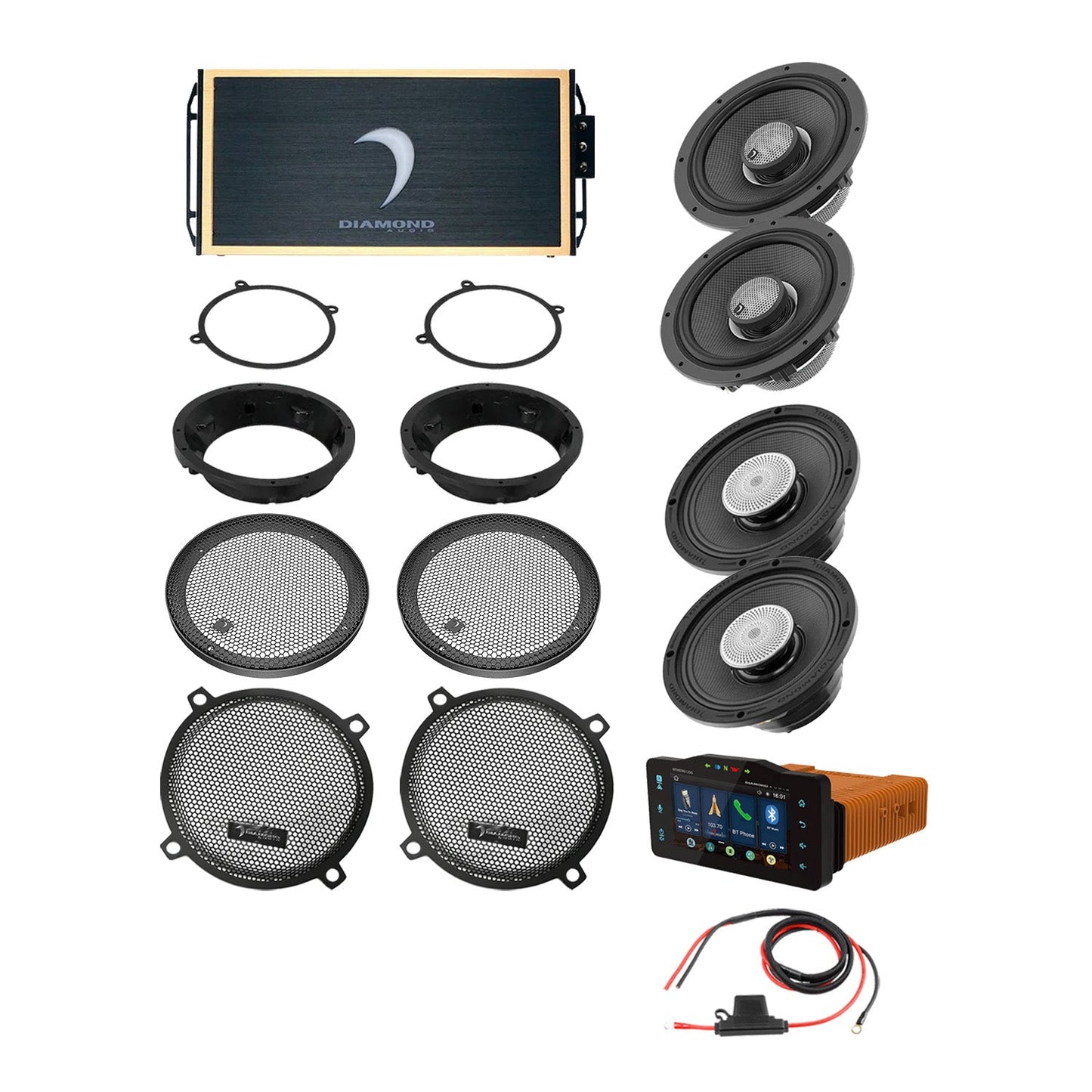 Diamond Audio 98 - 13 Harley Davidson Street Glide 4-Speaker System - DA9813SGTP3R