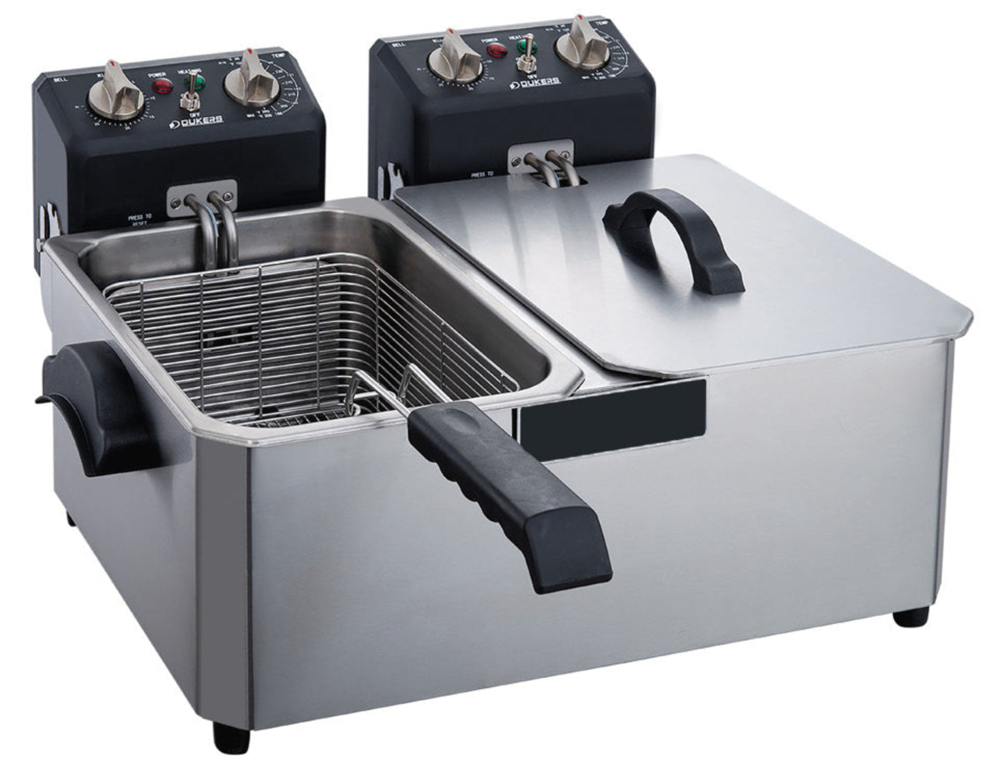Chef AAA - 20lb Two Basket Electric Countertop Deep Fryer - TCF10ED