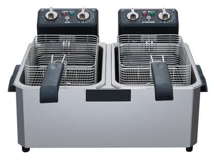 Chef AAA - 20lb Two Basket Electric Countertop Deep Fryer - TCF10ED
