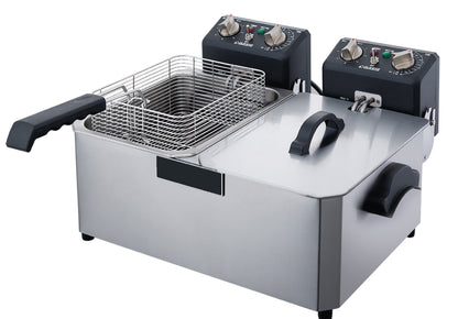 Chef AAA - 14lb Two Basket Electric Countertop Deep Fryer - TCF7ED