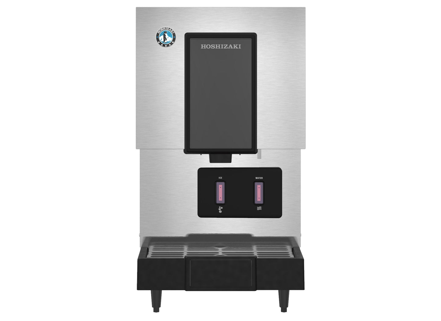 Hoshizaki DCM-271BAH-OS | 17" Wide Hands Free Air-Cooled Mini Cubelet Ice & Water Dispenser w/ Built-In Storage Bin - DCM-271BAH-OS