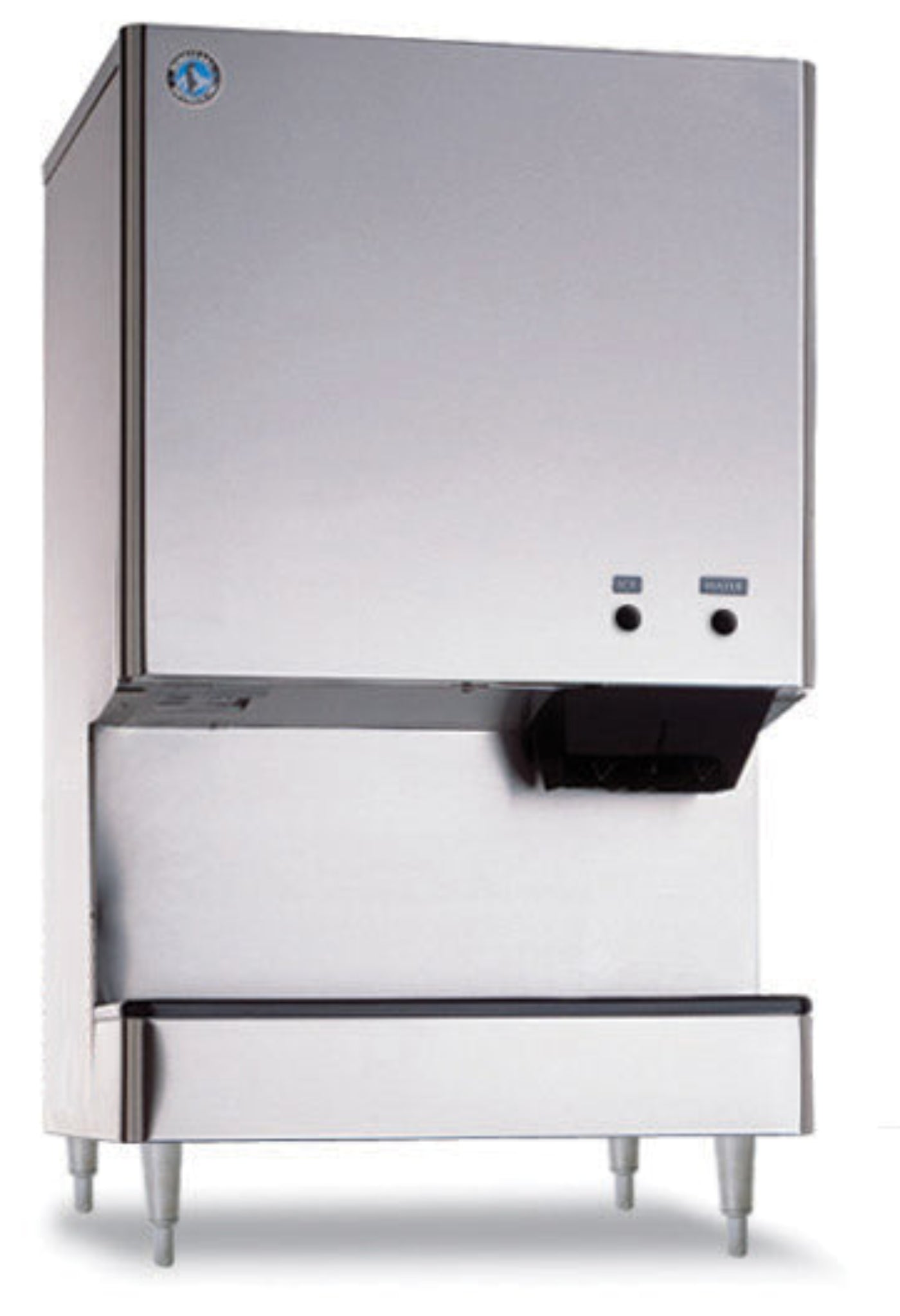 Hoshizaki DCM-500BWH | 26" Wide Water-Cooled Small Cubelet Ice & Water Dispenser w/ Built-In Storage Bin - DCM-500BWH