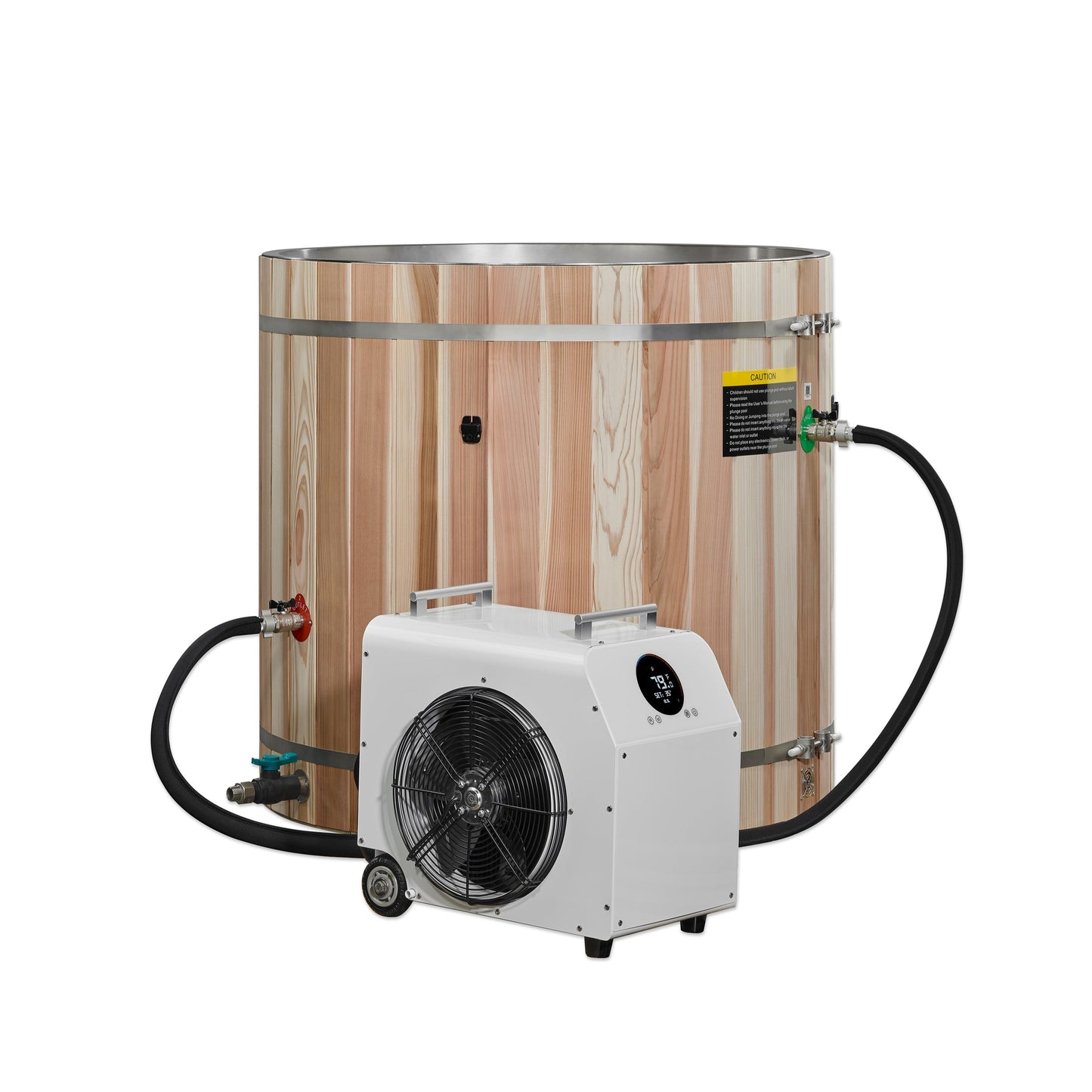 Golden Designs Cold Therapy Barrel 304 Stainless Steel Cold Plunge - DCT-B-042-SSPC-34