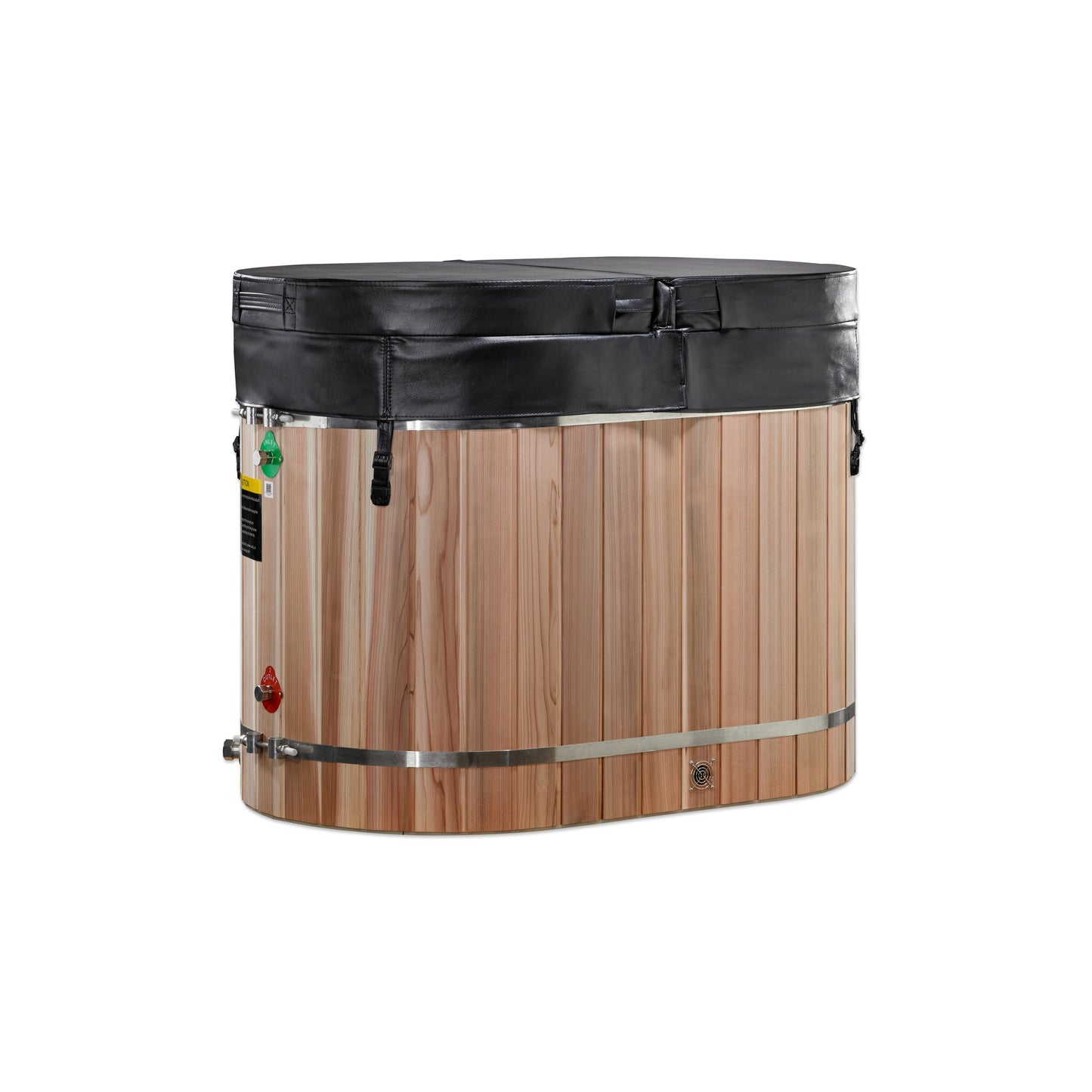 Golden Designs Oval Barrel Tub Cold Plunge (50-P) Pacific Cedar - 3/4 IN-OUT without Motor - DCT-BO-50-PLPC-34