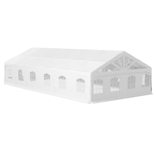 Outsunny 19.5' x 39' Large Sun Shade Canopy Tent for Parties, Weddings, BBQ, White - 84C-512V00WT