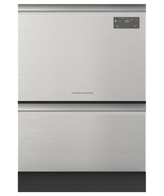 Fisher Paykel Series 7, Contemporary Tall Double DishDrawer Dishwasher Stainless Steel - DD24DT2NX9