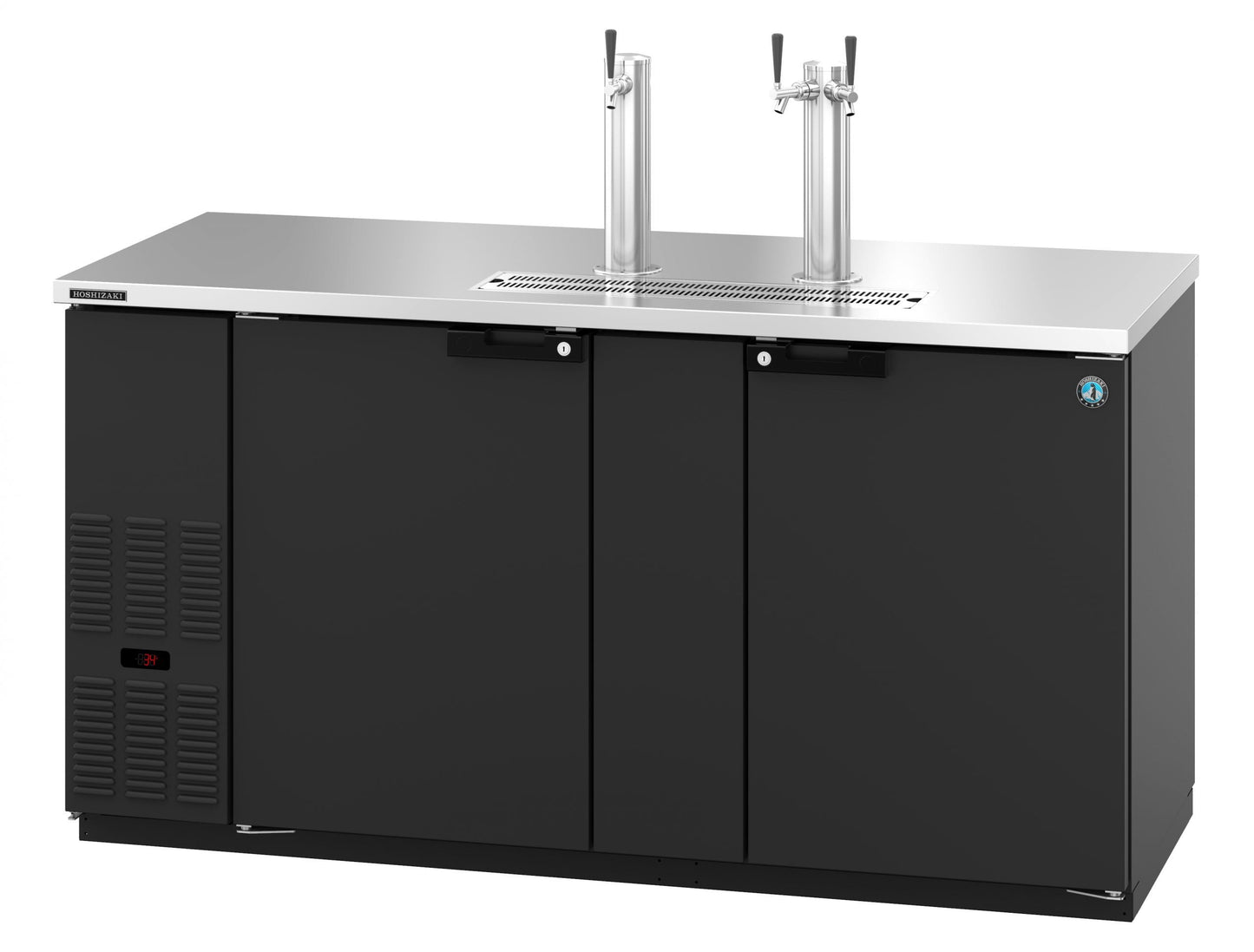 Hoshizaki DD69 | 70" Wide 2 Section Black Vinyl Direct Draw - DD69