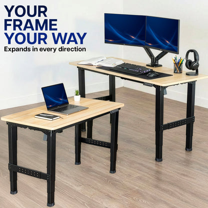 VIVO Premium Electric 4-Leg Dual Motor Frame - DESK-E-P4B