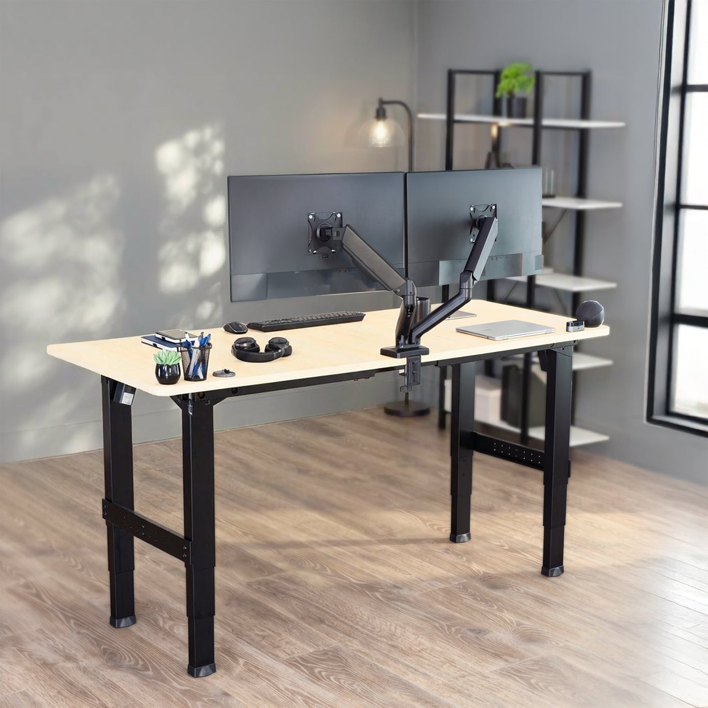 VIVO Premium Electric 4-Leg Dual Motor Frame - DESK-E-P4B