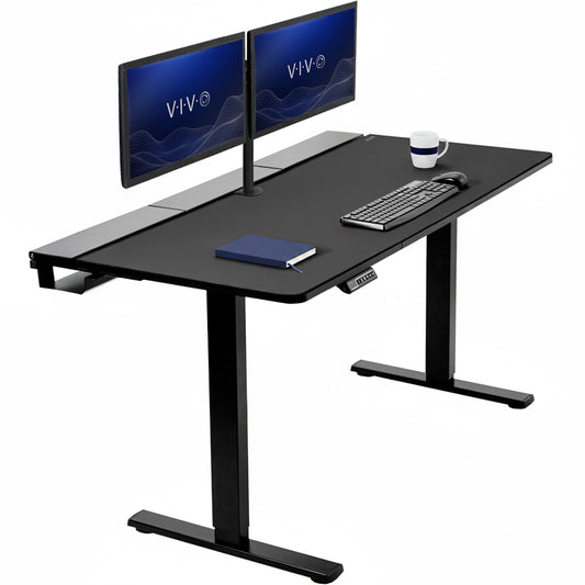 VIVO 1B6-P3B Series - Electric Desk with Concealed Cable Table Top and Full-Size Pad - DESK-KIT-1B6-P3B