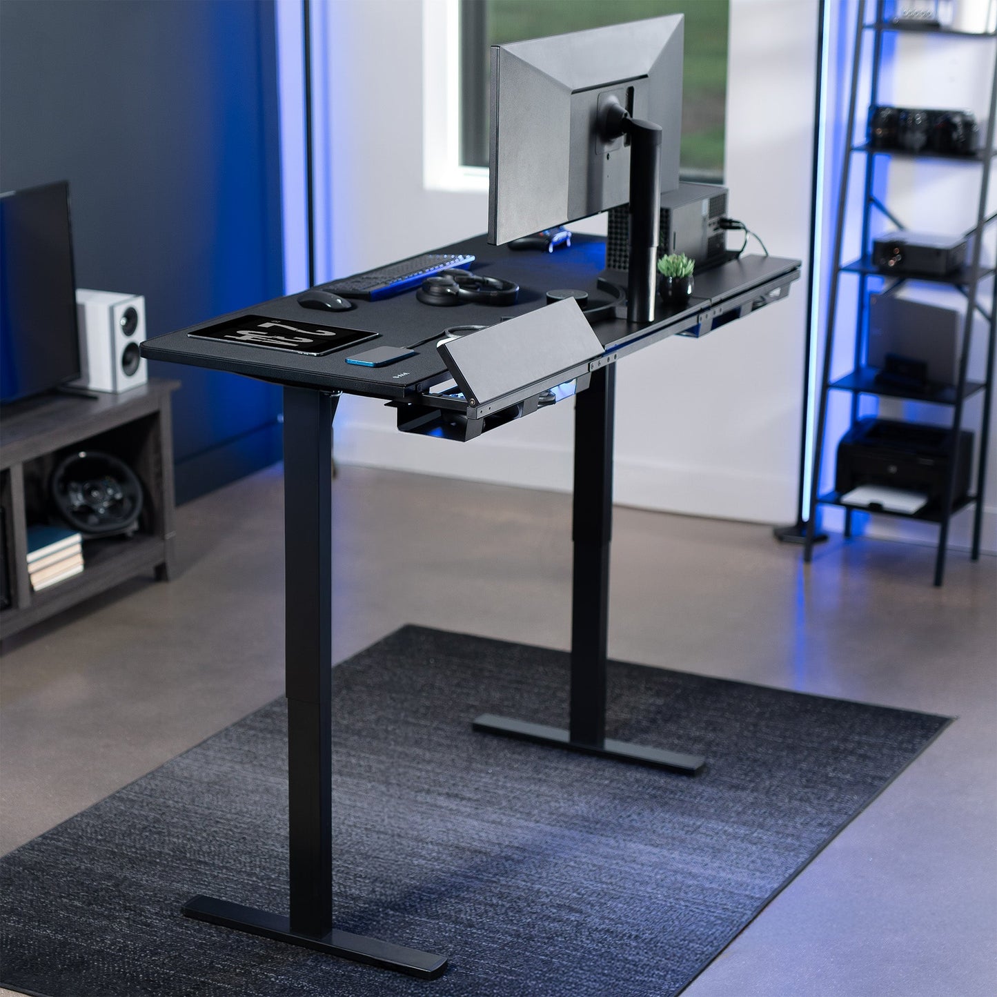 VIVO 1B6-P3B Series - Electric Desk with Concealed Cable Table Top and Full-Size Pad - DESK-KIT-1B6-P3B