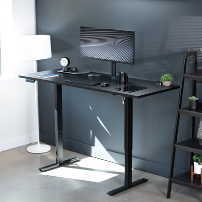 VIVO 71" x 30" Electric Desk with Square Corner Top - DESK-KIT-1B71S-B